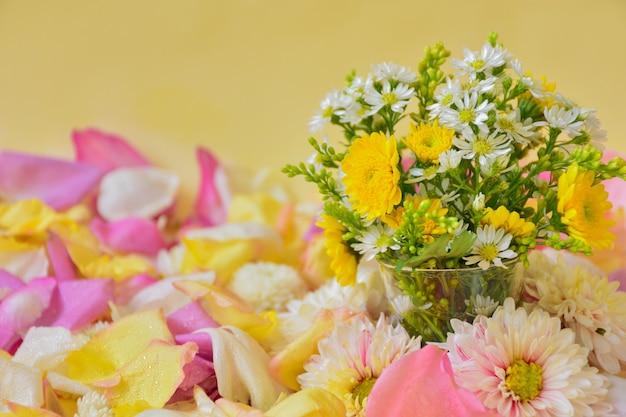 Flower petals background