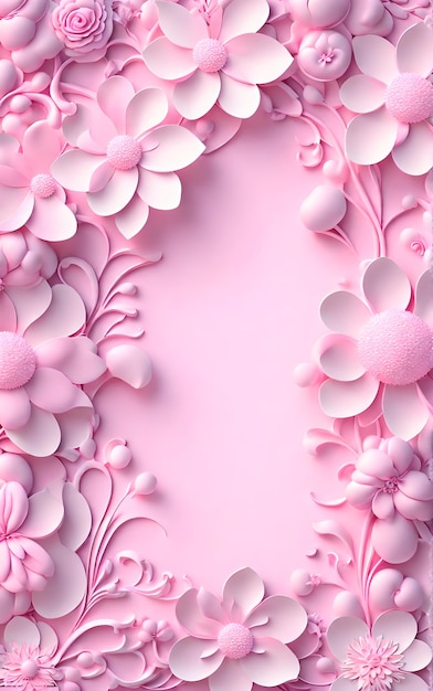 Цветок розовый Граница Фон тень 3D орнамент свадебный портрет обои