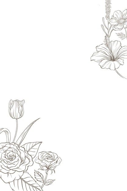 フラワー png ボーダー 透明な背景 ヴィンテージバラ