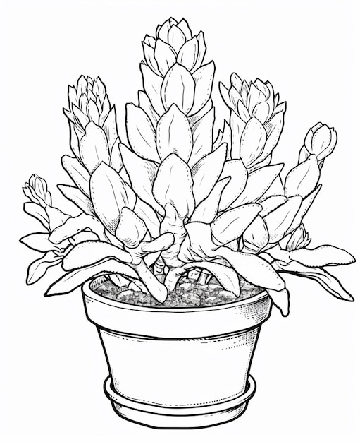 A flower poet coloring page line art for kids