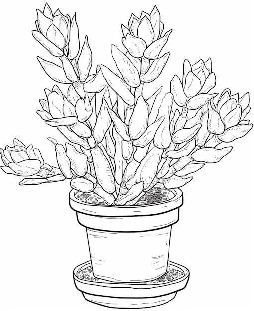 Photo a flower poet coloring page line art for kids