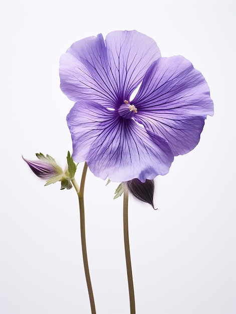 Flower Portrait with white plain background hyper realistic Photography