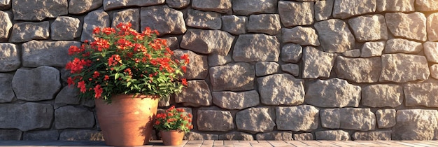 Flower Pot Brick Wall Old Book Banner Image For Website Background