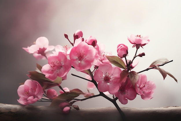 A flower pot with pink flowers on it