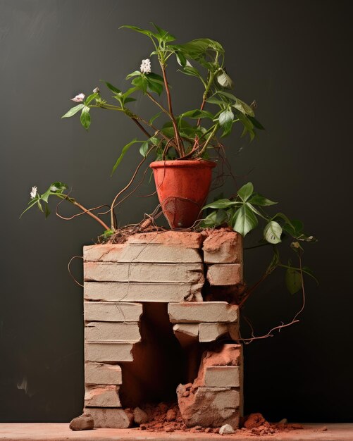 flower pots made of stone