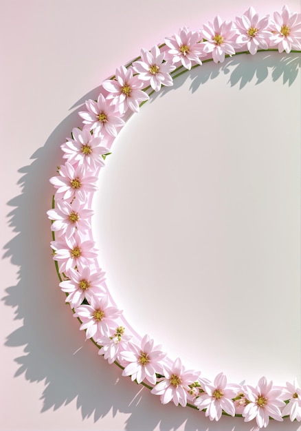 Flower Power Pink Blossoms Frame for Joyful Celebrations