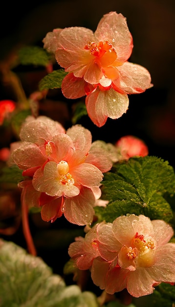 A flower in the rain