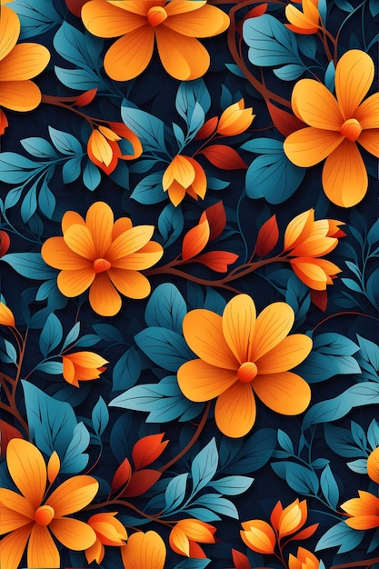 Flower regular pattern graphic artwork beautiful flowers