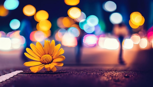 Flower on the road 3