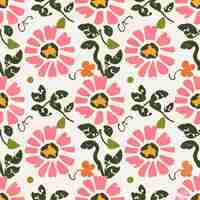 Photo flower seamless pattern background