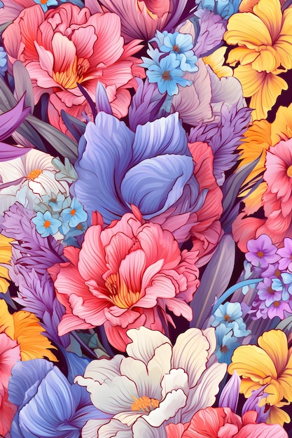 Flower seamless pattern