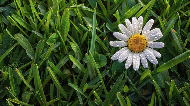 Flower Sitting in Grass