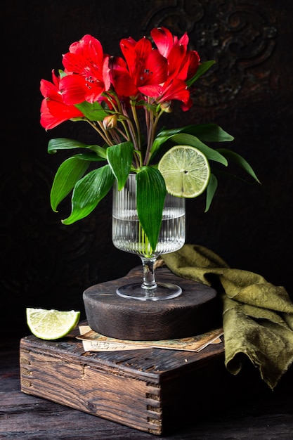 Flower still life Rustic style