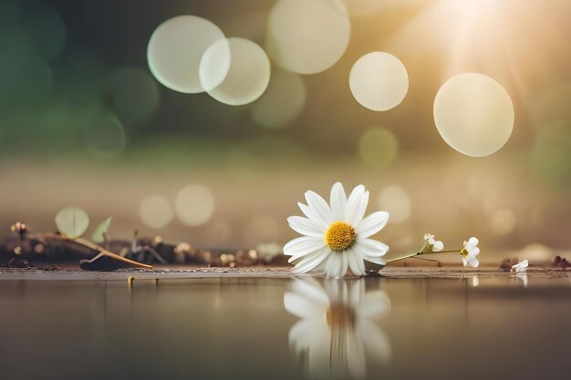 Photo a flower in the sun with the sun behind it