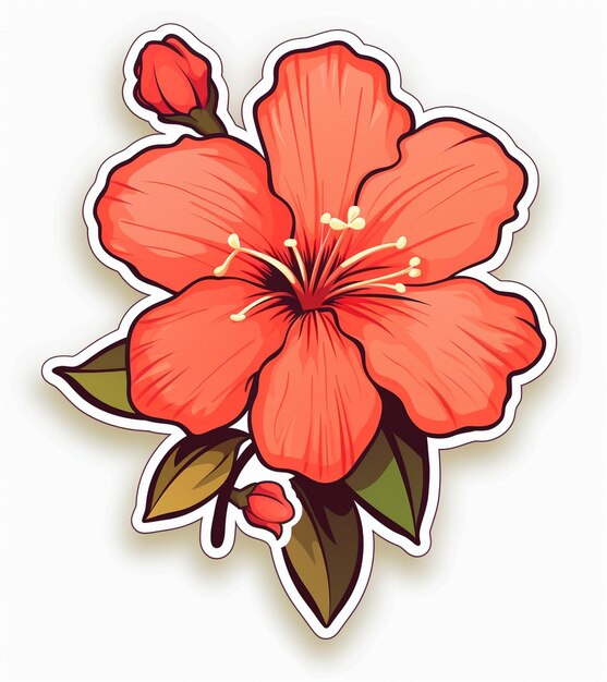 히비스쿠스 (hibiscus) 라는 단어가 새겨진 꽃