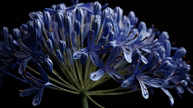 Foto un fiore di colore blu
