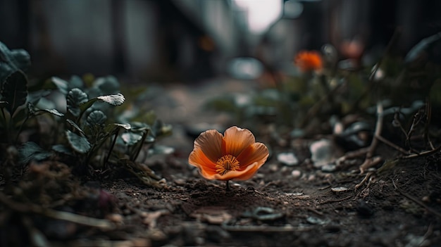 土の中の花