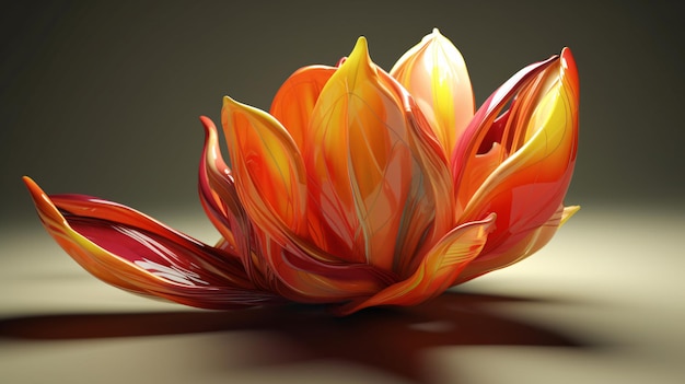 A flower that is made by the artist