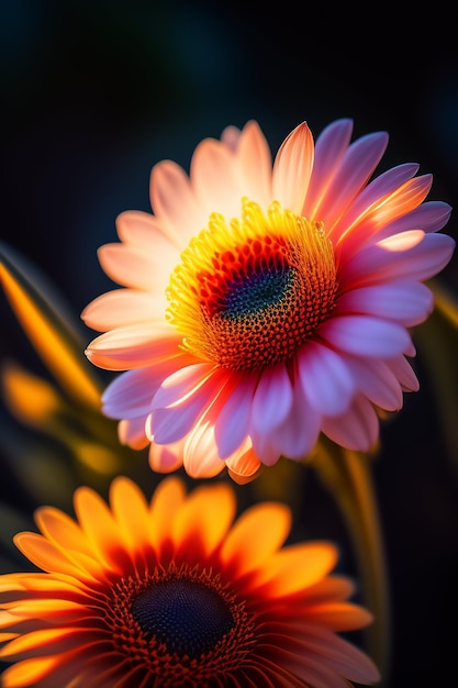 A flower that is orange and yellow