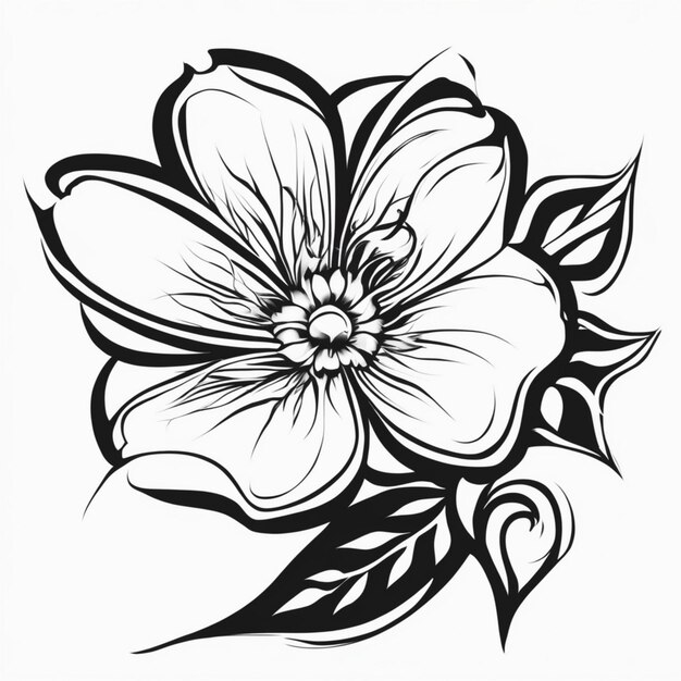 Photo flower tribal tattoo