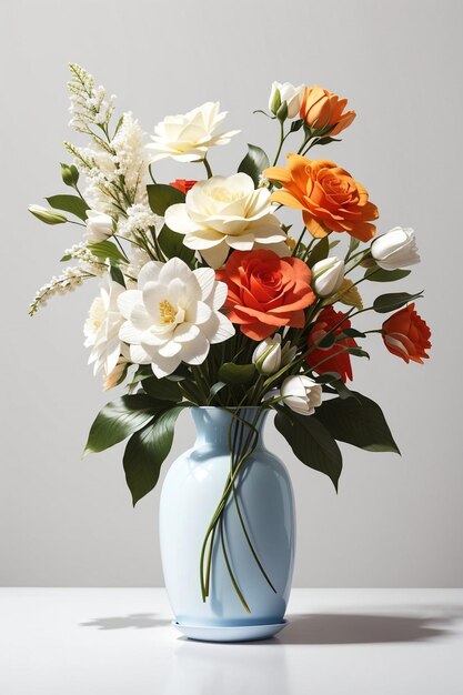 flower vase in white background