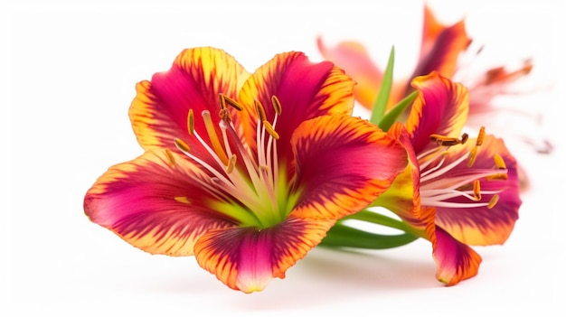 Flower wallpapers that are pink, orange, yellow, and green