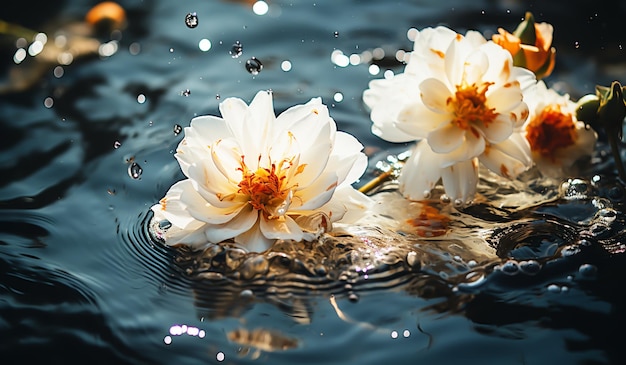 Flower in the water AI generated