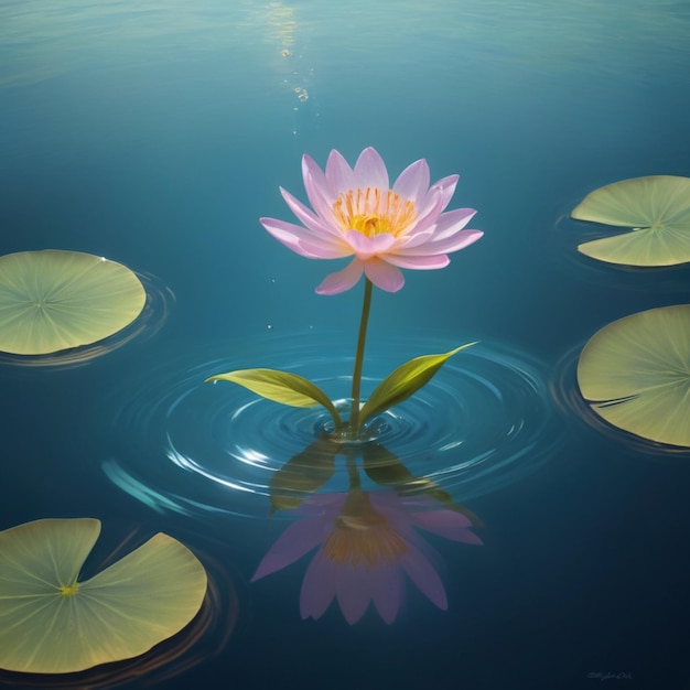 flower on water