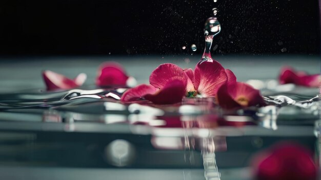 flower on water