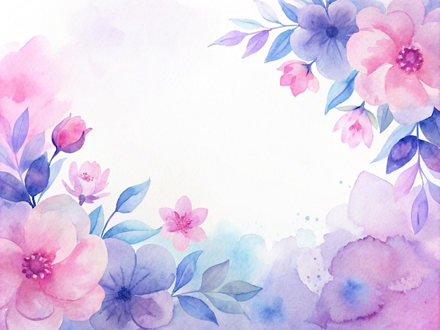 꽃 수채화 배경 어머니의 날 축하 어머니의 날 꽃 경계 어머니의 날 스템플릿