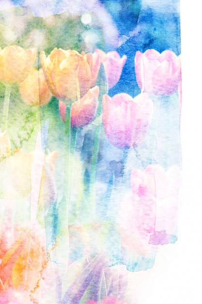 Flower watercolor illustration.