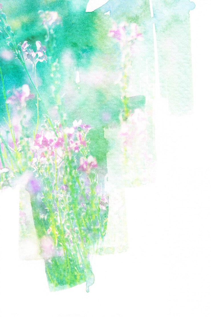 Photo 花の水彩イラスト。