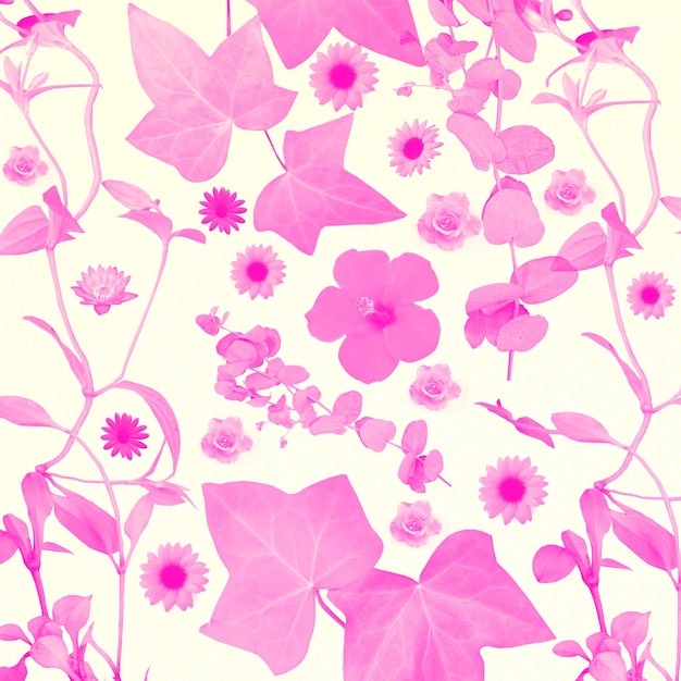 Flower Watercolor Pattern Seamless Background