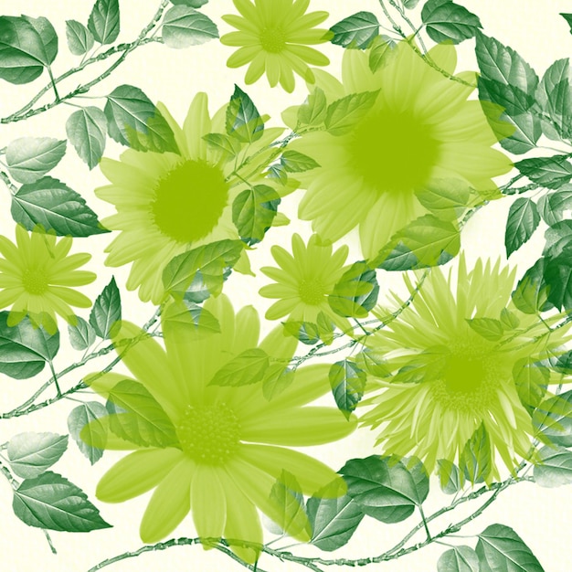 Flower Watercolor Seemless Pattern View