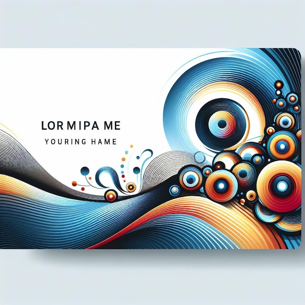 Photo flower wave abstract business card