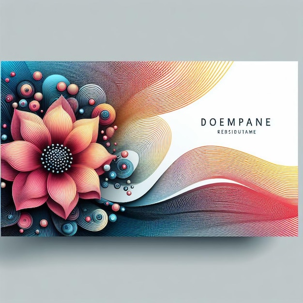 flower wave abstract business card