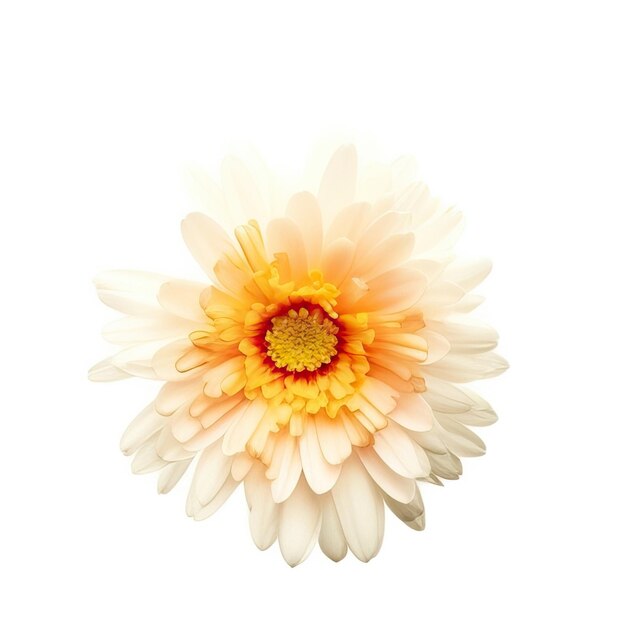 Flower on White Background White Lilac Pink Green Orange Blue Yellow Flowers isolated on White