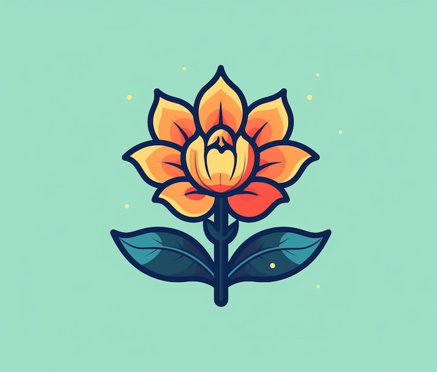 A flower with a bird on it