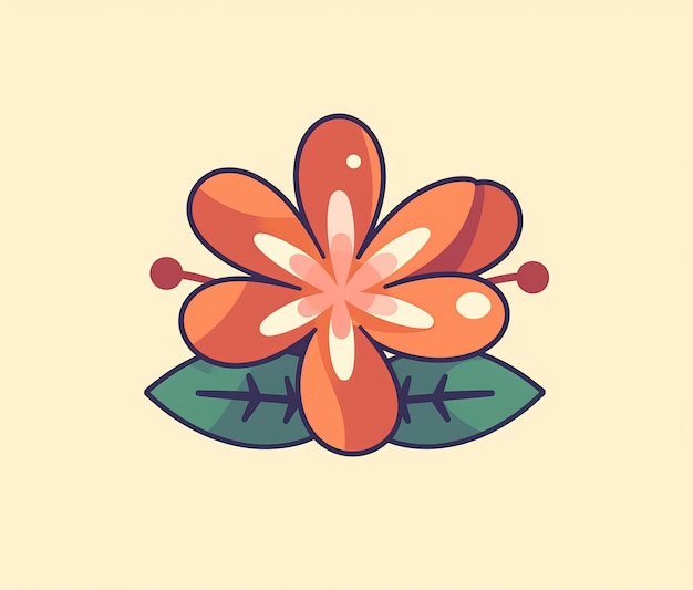 A flower with a flower on it