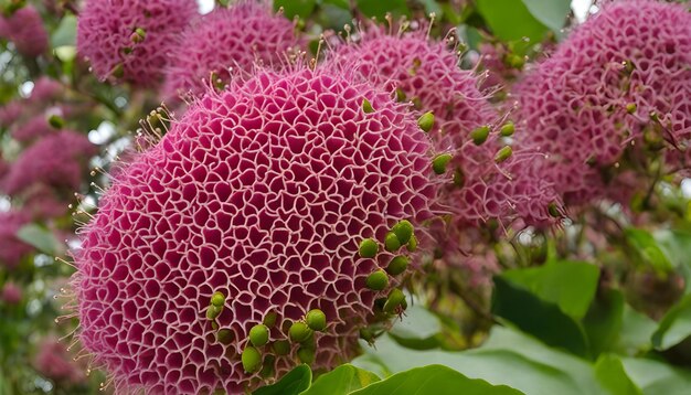 a flower with a green stem and pink flower