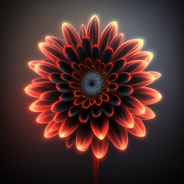 A flower with light effects