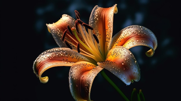 A flower with the name lily on it