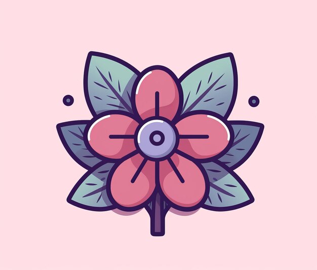 A flower with a pink background