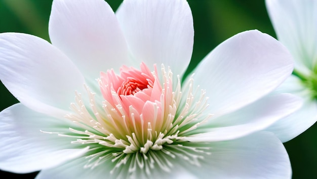 A flower with a pink center macro nature