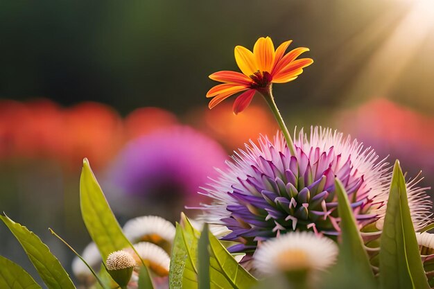 太陽が輝く花