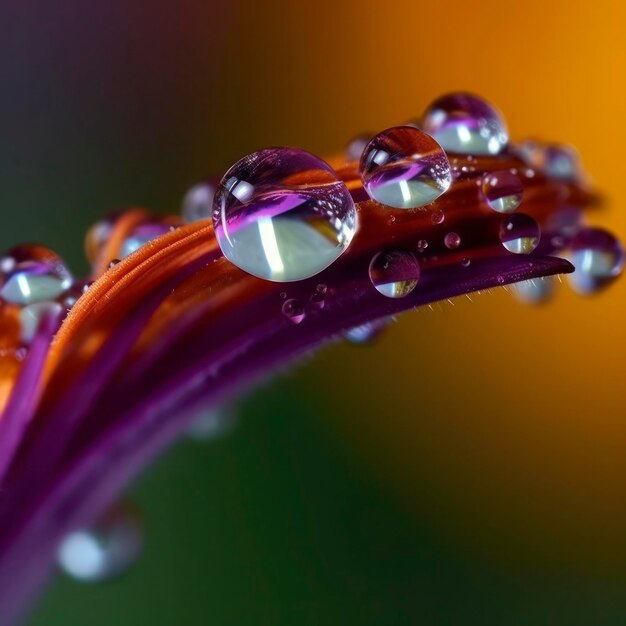 水滴がついた花