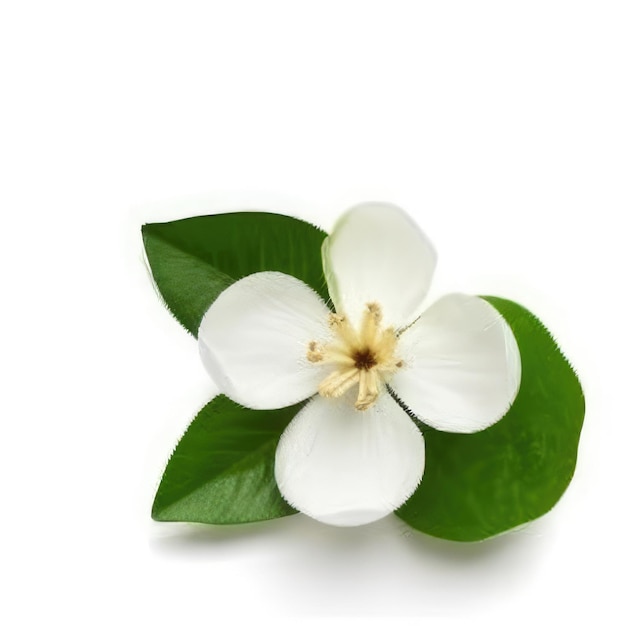 A flower with a white flower on it is shown.