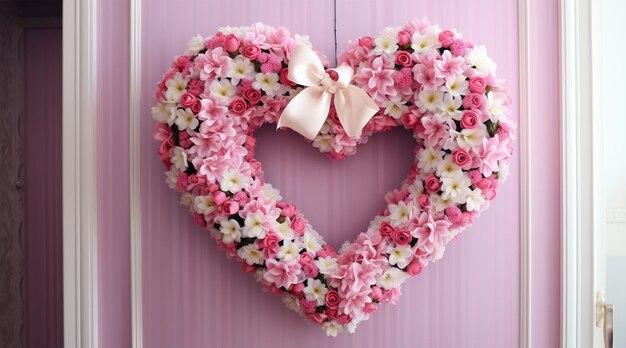 flower wreath of heart design