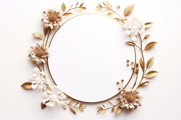 flower wreath on white