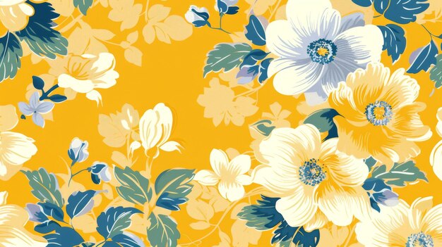 Flowered illustration pattern